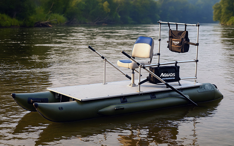 AQUOS Heavy-Duty Inflatable Pontoon Boat