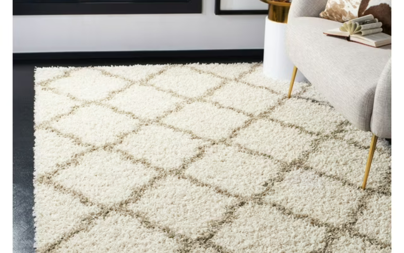 SAFAVIEH Daley Geometric Plush Shag Area Rug