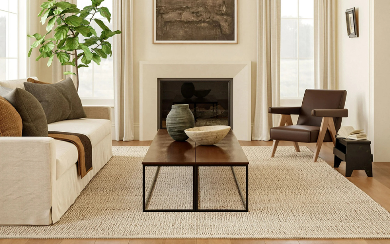 nuLOOM Elfriede Jute Blend Natural Farmhouse Area Rug